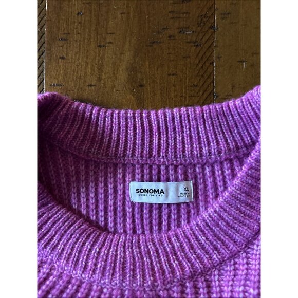 Sonoma Pink Bulky Sweater Size XL NWT perfect for Valentines day - Picture 5 of 8